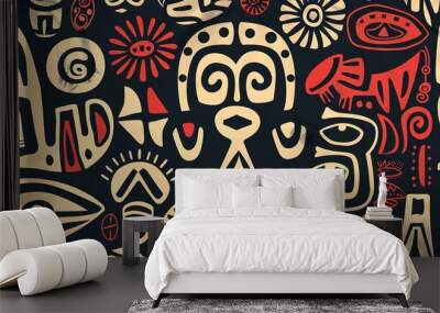 tribal pattern seamless wallpaper Wall mural