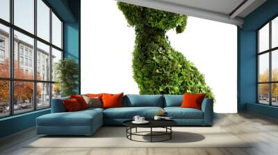 Topiary Dog Isolated on transparent background. Wall mural