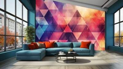 Abstract geometric technology Hexagons pattern with simple hexagon line art background Wall mural