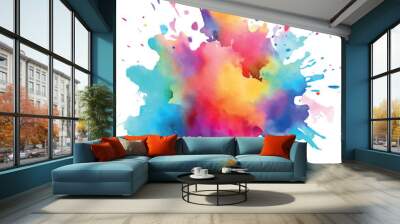 Colorful paint ink splash Wall mural