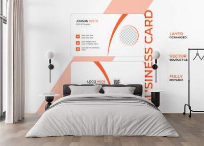 Professional Vector Business Card Design Wall mural