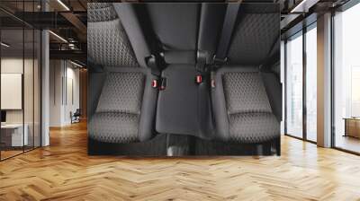 Clean black cloth car passenger  seat Wall mural