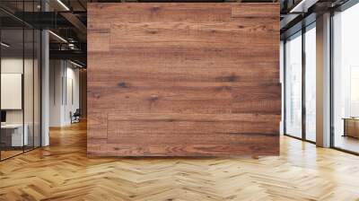 Clean brown wooden wall Wall mural