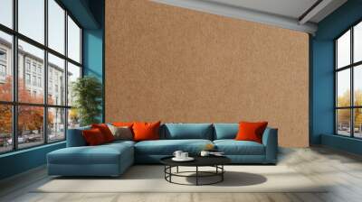 Flat brown paper background closeup Wall mural