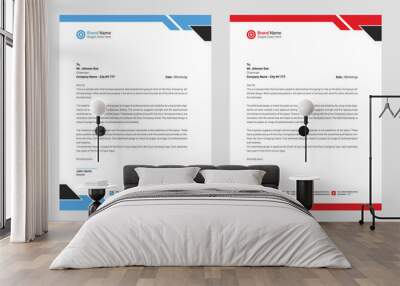 modern letterhead design template Wall mural