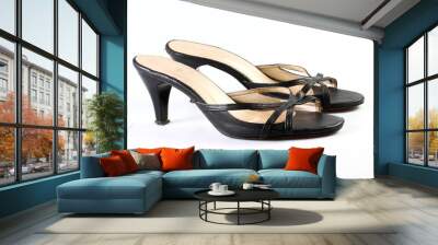 women shoes isolated on white background Wall mural