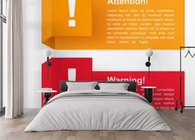 attention and warning banners Wall mural