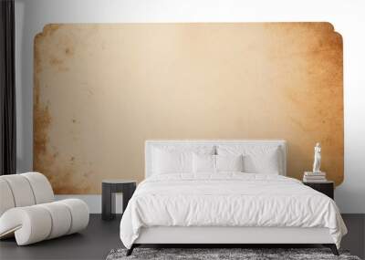 Blank old paper sheet isolated on transparent background Wall mural