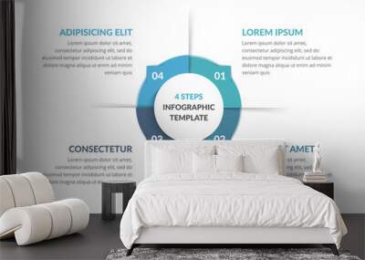 Circle Infographics - Four Elements Wall mural