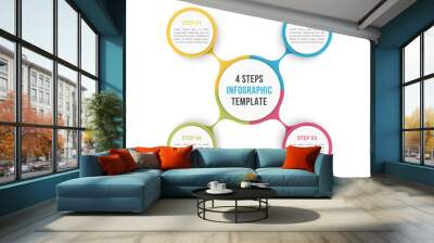 Circle Infographics - Four Elements Wall mural