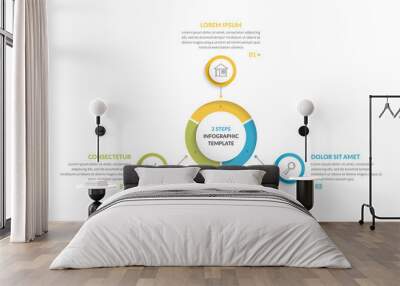 Circle Infographics - Three Elements Wall mural