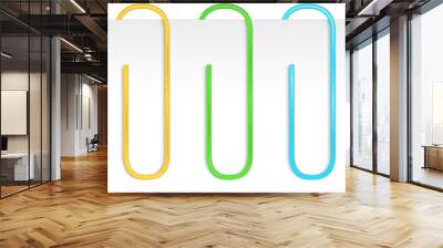 colored paper clips Wall mural