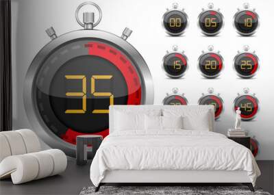 Digital timers Wall mural