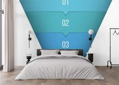 Funnel diagram, business infographic template Wall mural