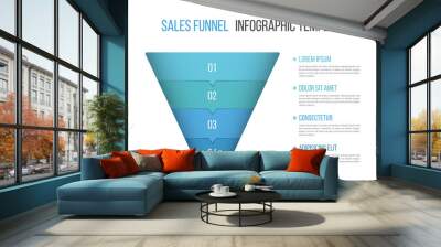 Funnel Diagram Template Wall mural