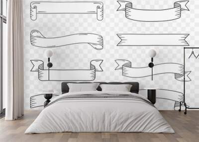 hand drawn banners Wall mural