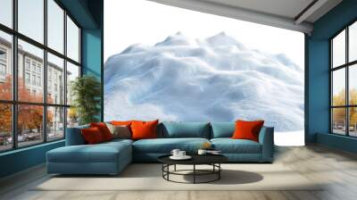 Snowdrift isolated on transparent background Wall mural