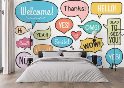 Speech Bubbles Wall mural