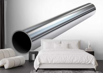 Steel pipe isolated on transparent background Wall mural