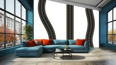 Vertical Seamless Roads Wall mural