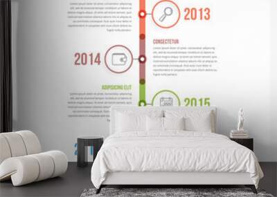 Vertical Timeline Wall mural