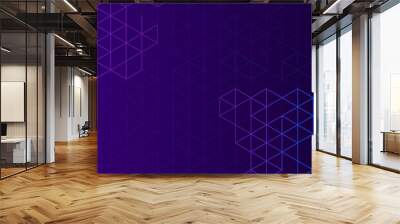 Abstract geometric background with isometric digital blocks. Block-chain concept and modern technology. Vector Illustration Wall mural