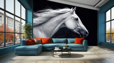 beautiful horse in the wild Wall mural