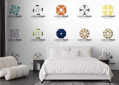 set of full color modern logo designs Wall mural