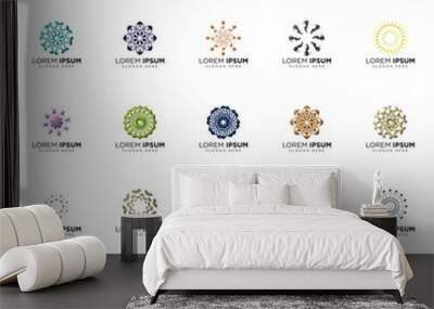 set of full color modern logo geometric logo abstract logo designs Wall mural