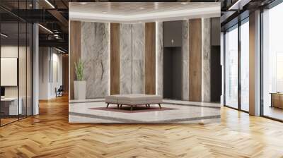 3d rendering modern style the Lobby with luxury decorate Wall mural