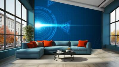 abstract futuristic hi tech sci fi digital concept background Wall mural