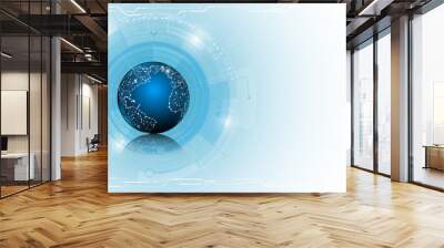 abstract globe technology innovation concept background design Wall mural