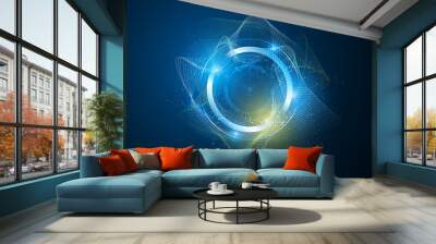 abstract tech futuristic innovative concept background Wall mural