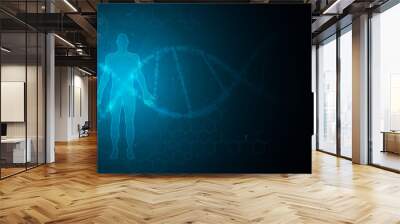 human body scanning hi tech innovation health care concept background Wall mural