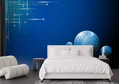 science ball molecular structure abstract background Wall mural