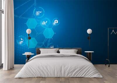 science medical health care innovative concept background Wall mural