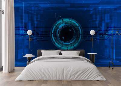 tech sci fi innovation concept background Wall mural