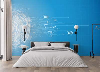 vector background abstract technology communication concept Wall mural