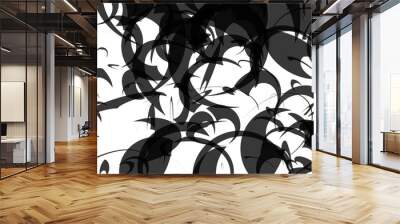 abstract background with scattered, random shapes overlapping ea Wall mural