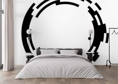 Abstract GUI, UI geometric circle element Wall mural