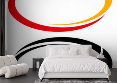 Oval, ellipse banner frames, borders. Duotone and black versions included Wall mural