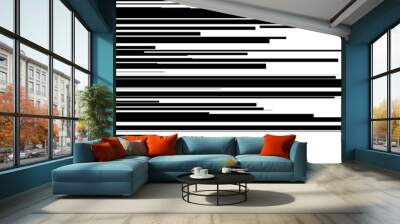 Random straight parallel lines, stripes geometric vector pattern Wall mural