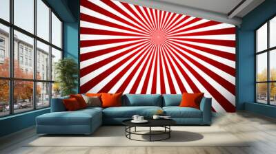 Rays, star or sunburst backgrounds, Converging lines Wall mural