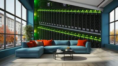 Array disk storage in data center Wall mural