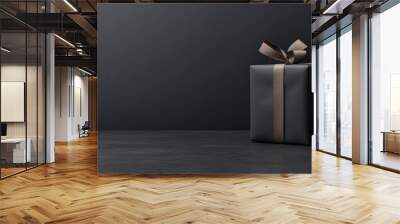 Black Gift Box. Wall mural