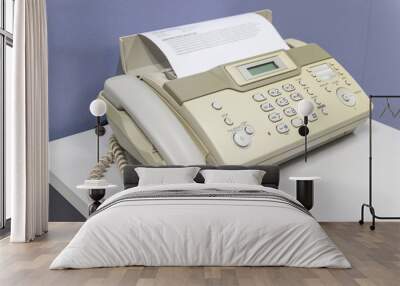 The fax machine for Sending documents in the office concept equipment needed in office  Wall mural