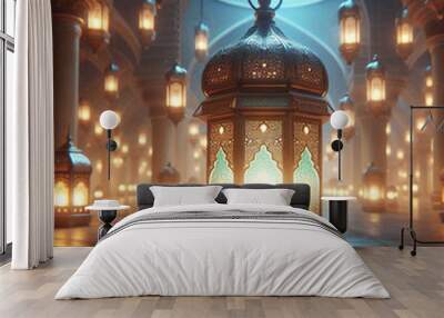 Islamic lanterns and backgrounds in fantasy style Wall mural