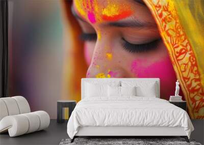 Festival of Color in India.  Wall mural