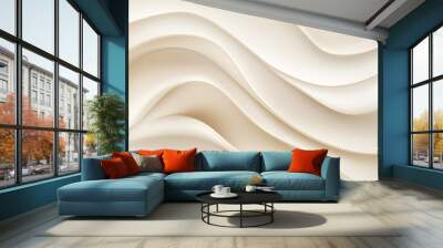 elegant cream shade background with curvy line golden element Wall mural