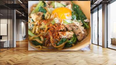 Fried Hokkien Noodles ; traditional food of Phuket, Thailand Wall mural